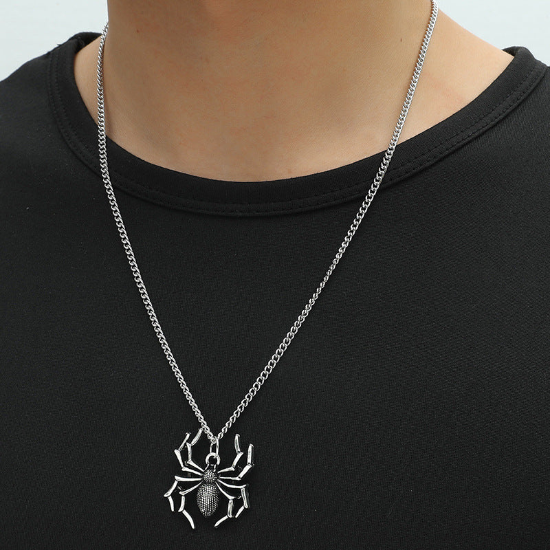Gothic Retro Spider Pendant Halloween Tarantula Necklace