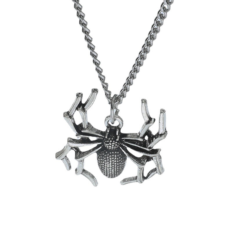 Gothic Retro Spider Pendant Halloween Tarantula Necklace