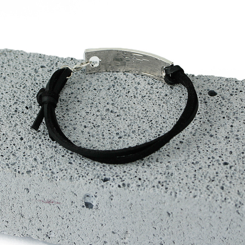 Hand Jewelry Inspirational Bracelet Never Give Up English Letter Tag Bracelet Wholesale