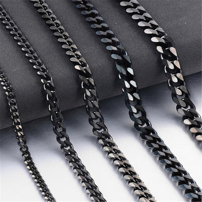 Hip-Hop Geometric Titanium Steel Cuban Chain Necklace
