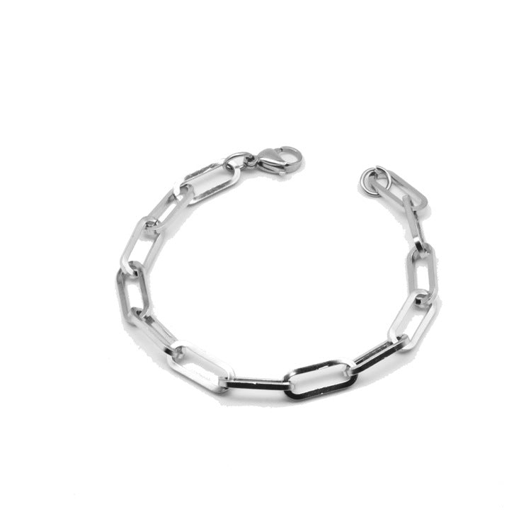 Hip-Hop Cuban Link Stainless Steel Bracelet for Men and Women