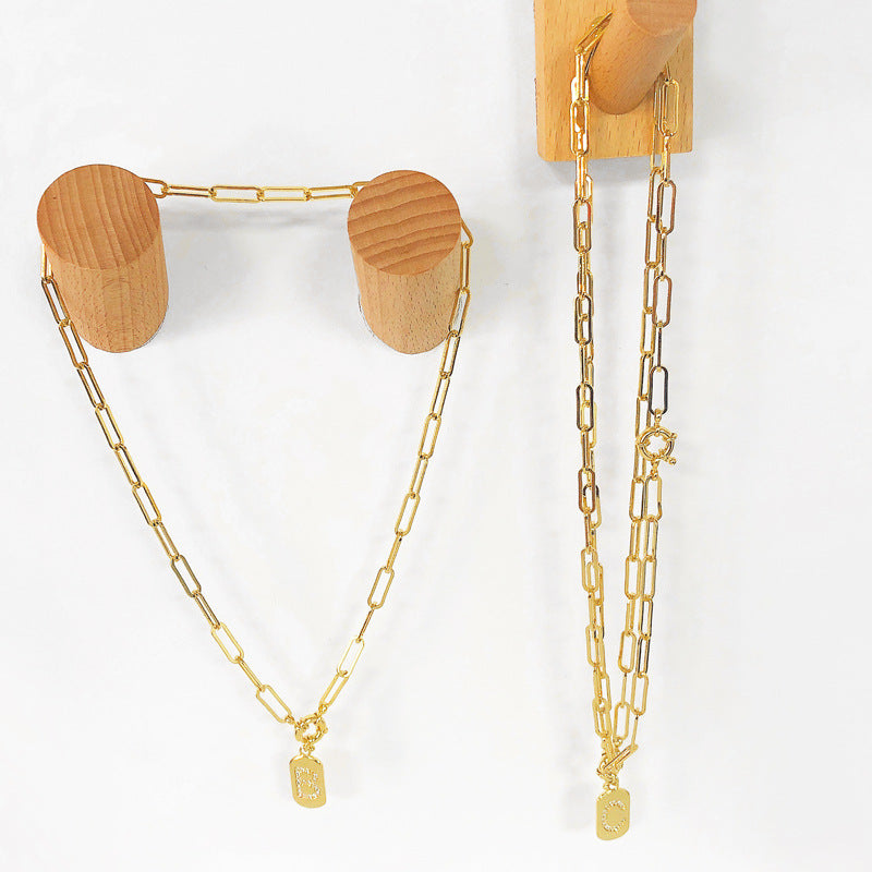 Hip-hop Retro 26 Letters Pendant Necklace