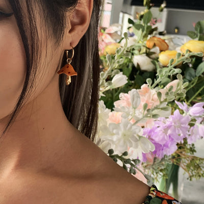 Creative Colorful Mushroom Drip Earrings - Unique Design Studs for Women