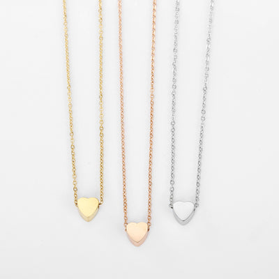 Geometric Heart-Shaped Stainless Steel Necklace for Women