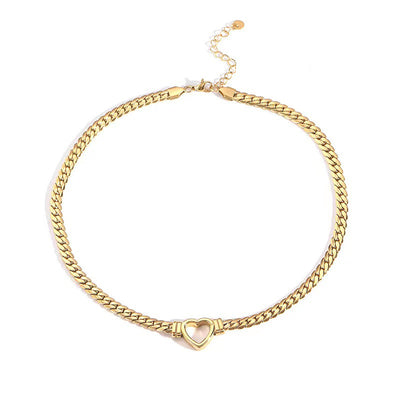 IG Style Heart Shape Titanium Steel Necklace - Minimalist Fashion Jewelry