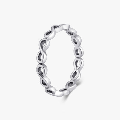 INS Style Infinity Sterling Silver Rose Gold Couple Rings