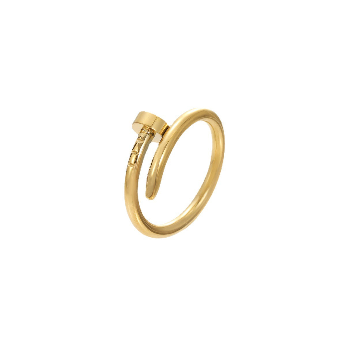 INS Style Minimalist Titanium Steel Plated Nail Design Rings