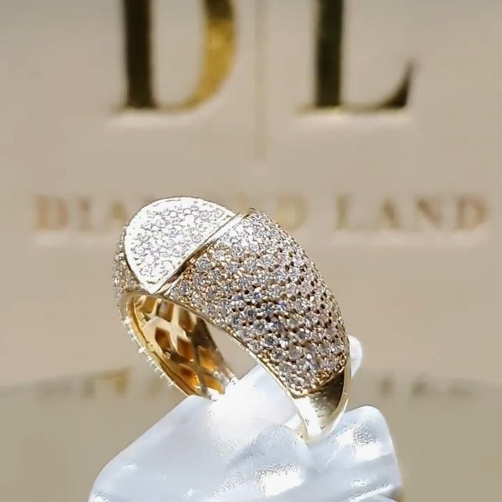 Heart Encrusted Diamond Fashion Ring