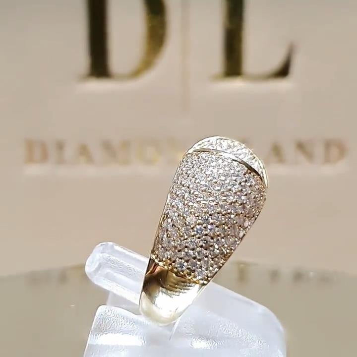 Heart Encrusted Diamond Fashion Ring