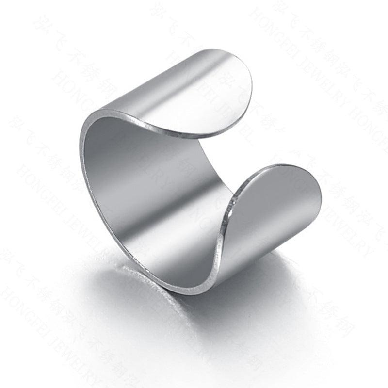 Korean Minimalist Titanium Steel Punk Ear Cuff Clip for Unpierced Ears