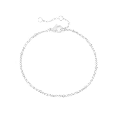 Korean Stainless Steel Double-Layer Bead Chain Adjustable Bracelet - Fashionable Handmade Copper Bead Bracelet for Women