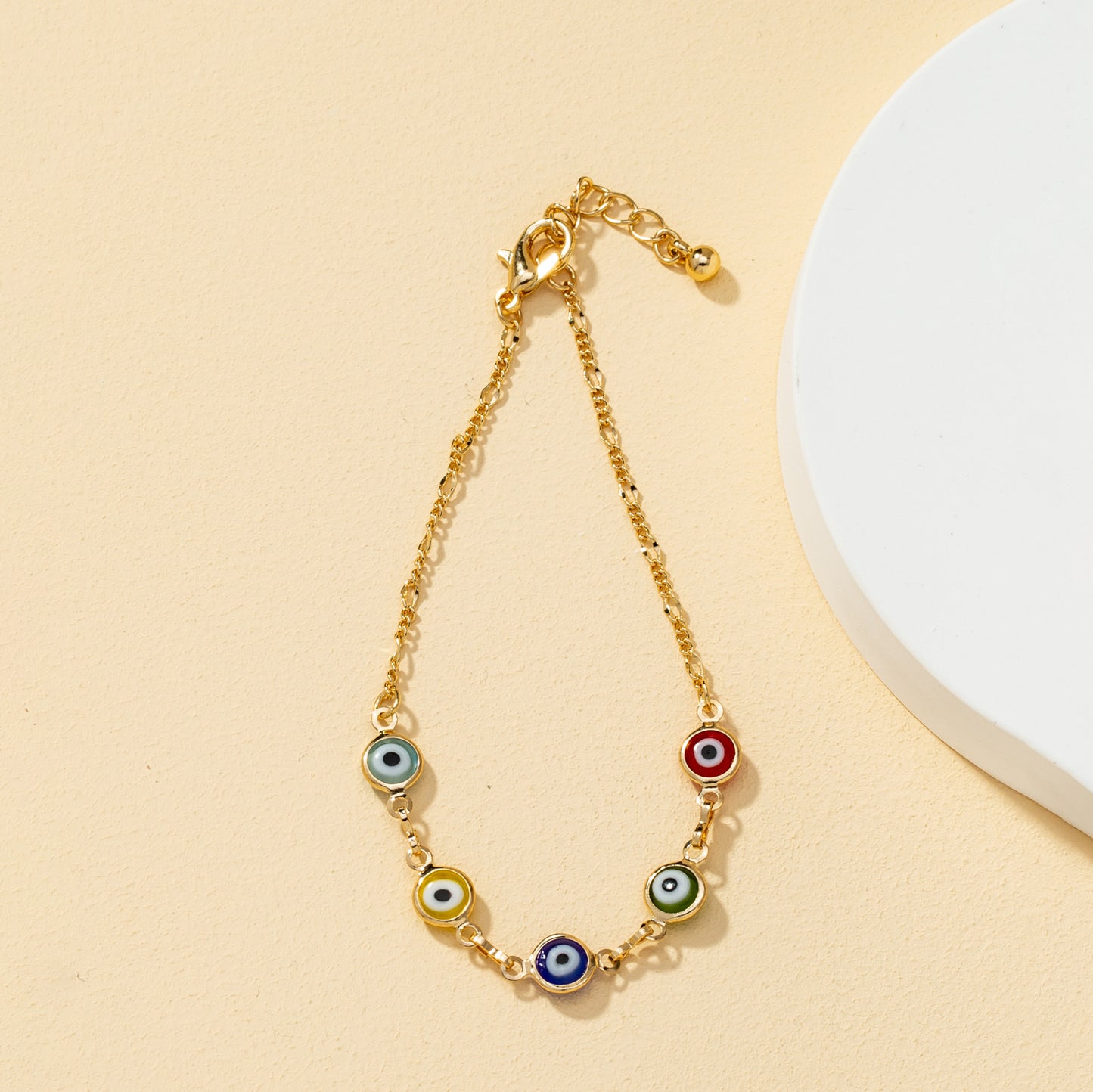 Korean Colorful Evil Eye Minimalist Bracelet