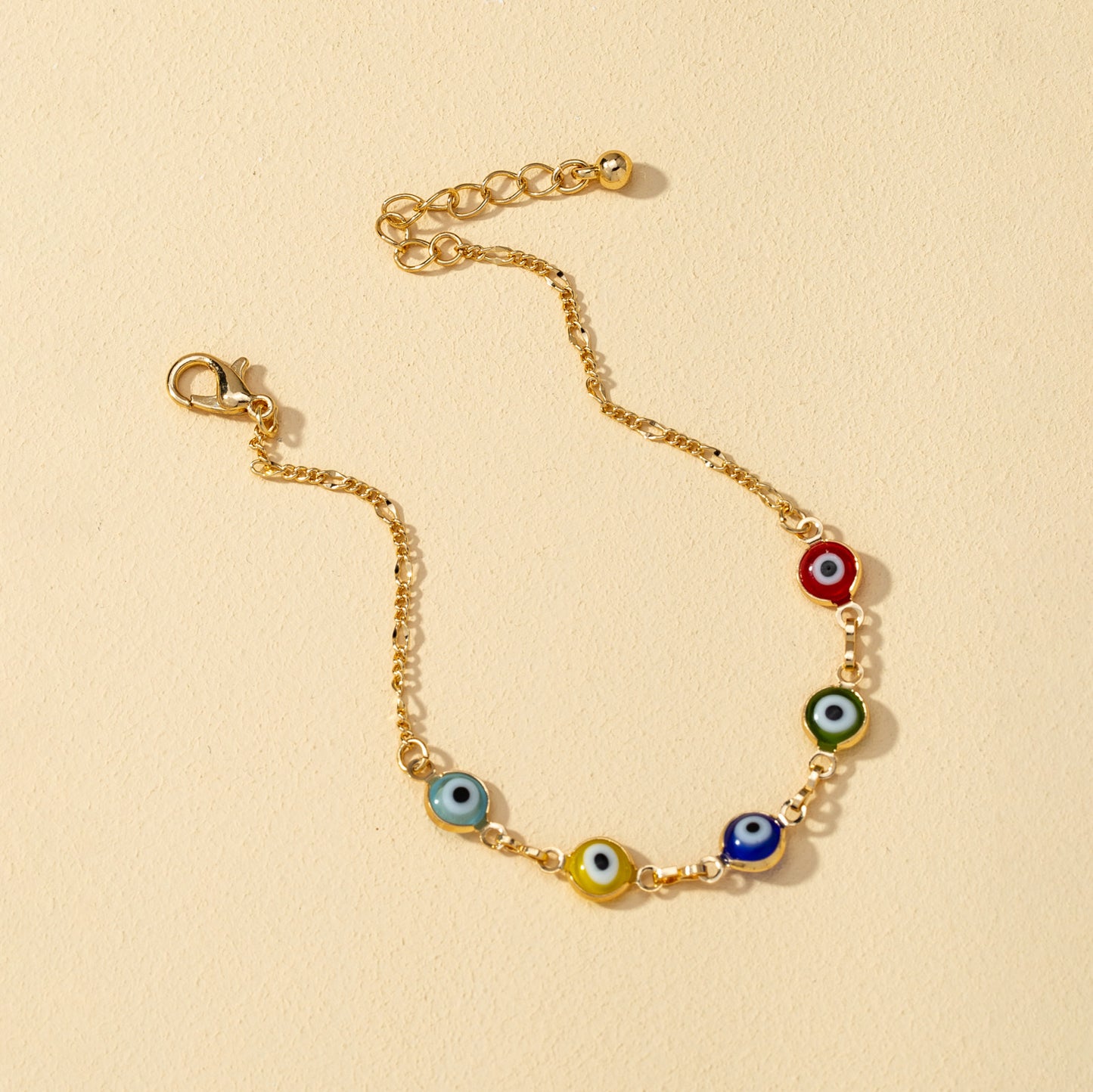 Korean Colorful Evil Eye Minimalist Bracelet