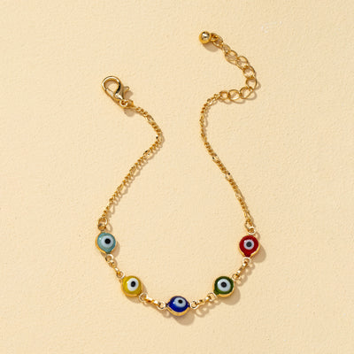 Korean Colorful Evil Eye Minimalist Bracelet