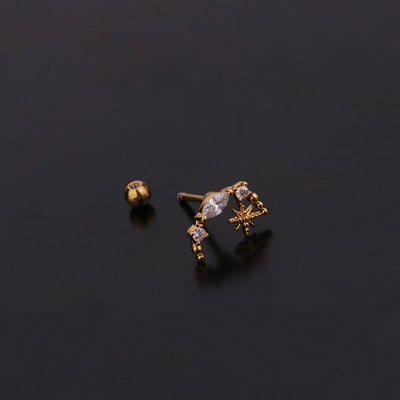 Korean Creative Fashion Butterfly Zircon Stud Earrings
