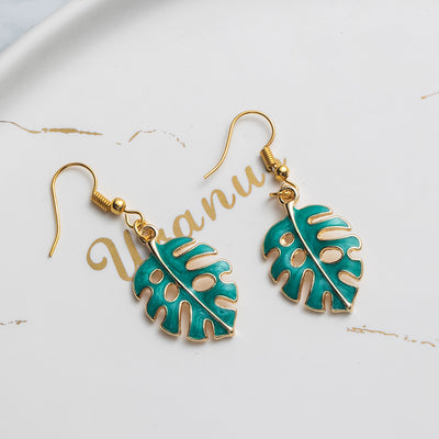 Korean Minimalist Leaf Earrings for Women - Summer Cartoon Style