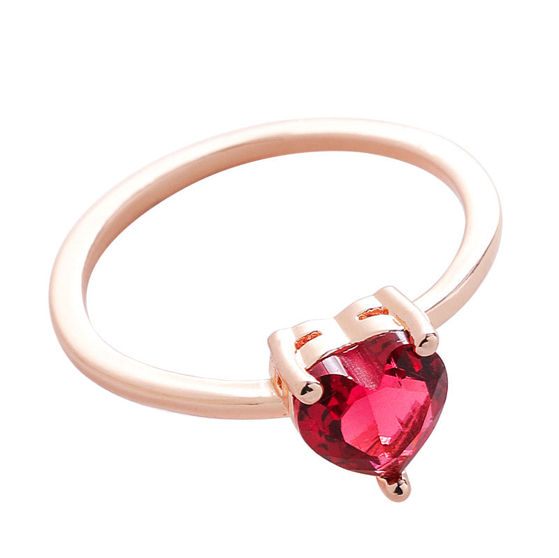 Korean Micro-inlaid Crystal Zircon Flower Ring