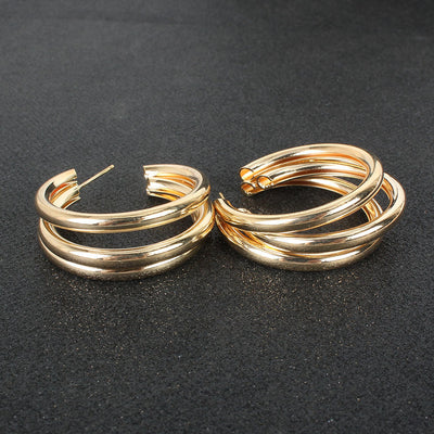 Korean Retro Geometric Alloy Plated Women's Earrings