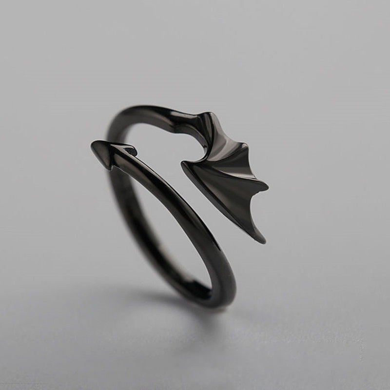 Korean Angel and Demon Wings Adjustable Couple Ring