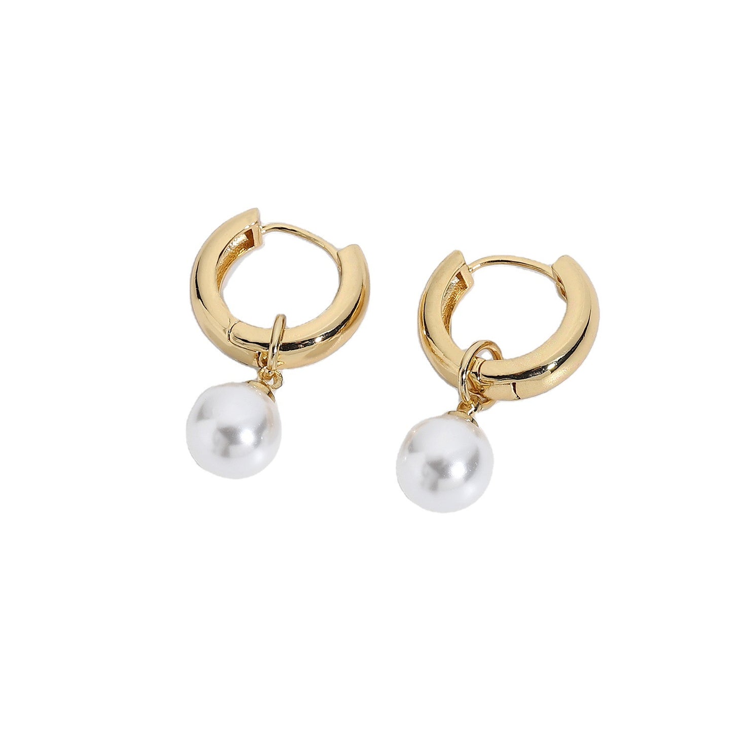Korean Style Freshwater Pearl Drop Earrings for Women