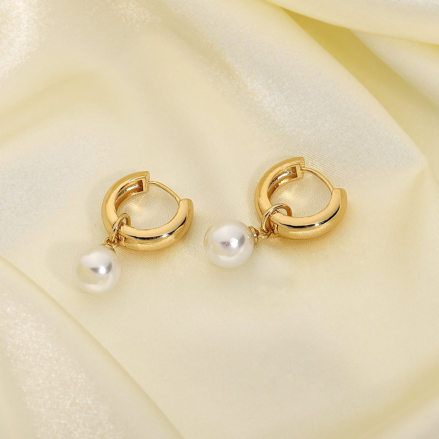 Korean Style Freshwater Pearl Drop Earrings for Women
