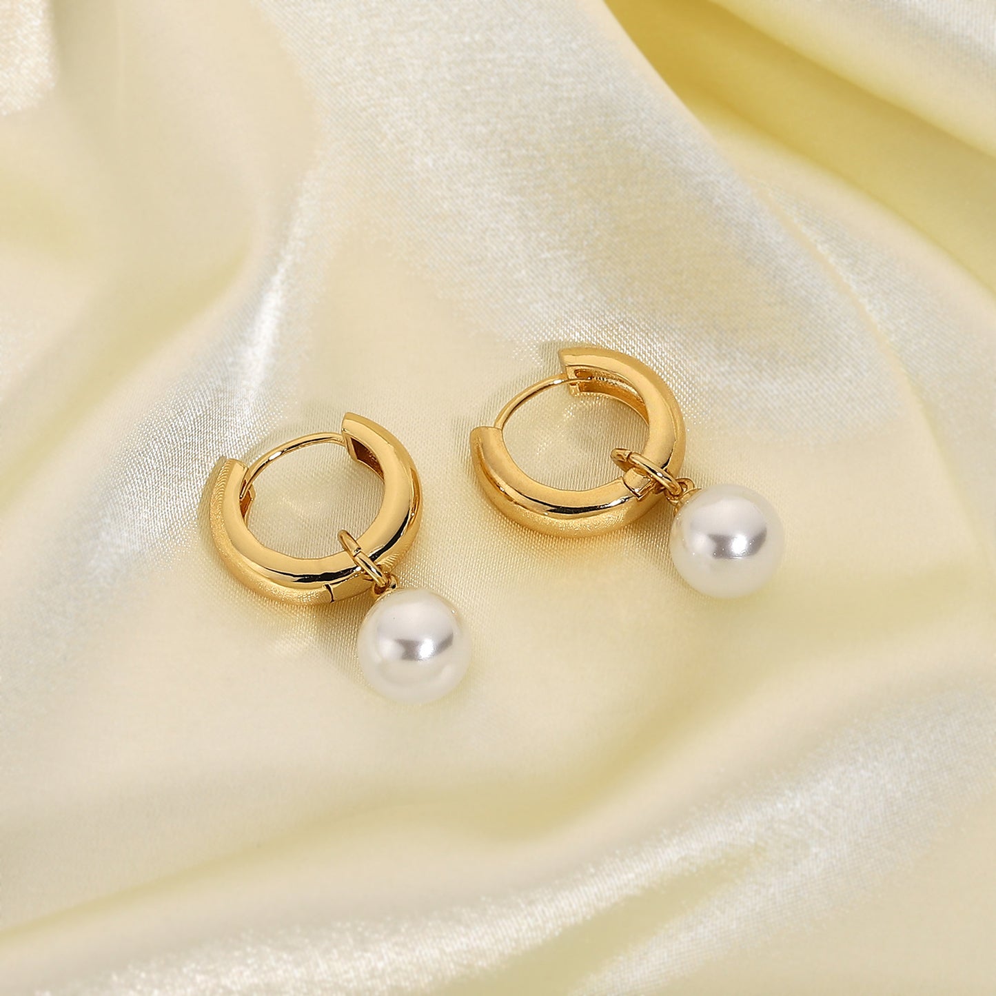 Korean Style Freshwater Pearl Drop Earrings for Women