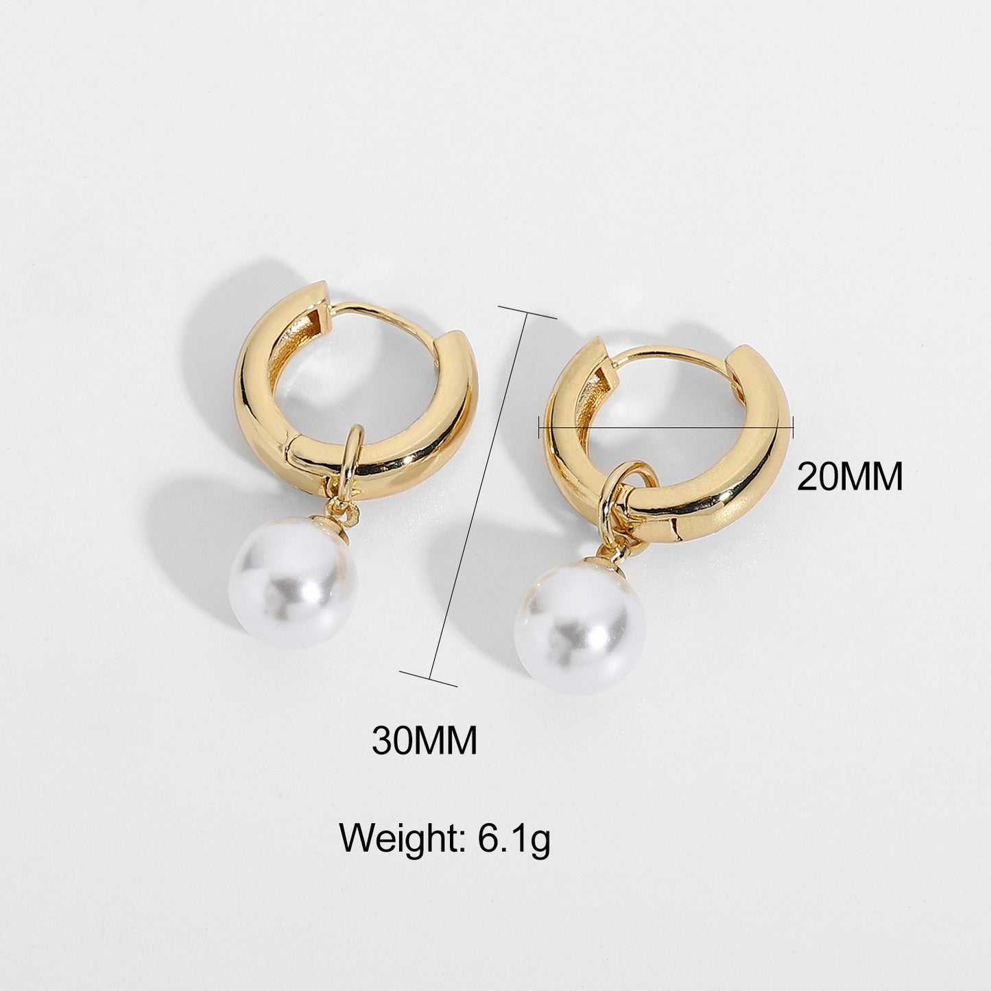 Korean Style Freshwater Pearl Drop Earrings for Women