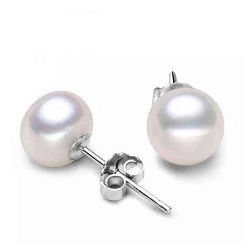 Korean Style S925 Silver Minimalist Pearl Earrings