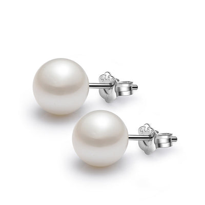 Korean Style S925 Silver Minimalist Pearl Earrings