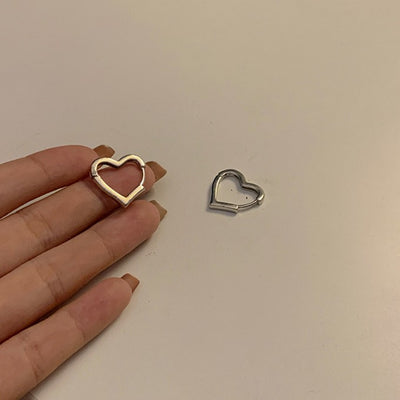 Heart-Shaped Korean Style Earrings - Trendy Fashion Hoop 2023