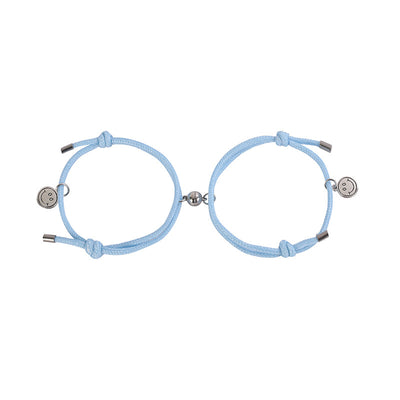 Luminous Alloy Smiley Face Couple Bracelets Set