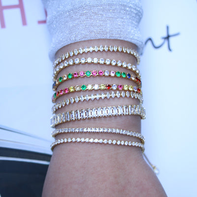 Micro-inlaid Color Zircon Adjustable Chain Bracelet