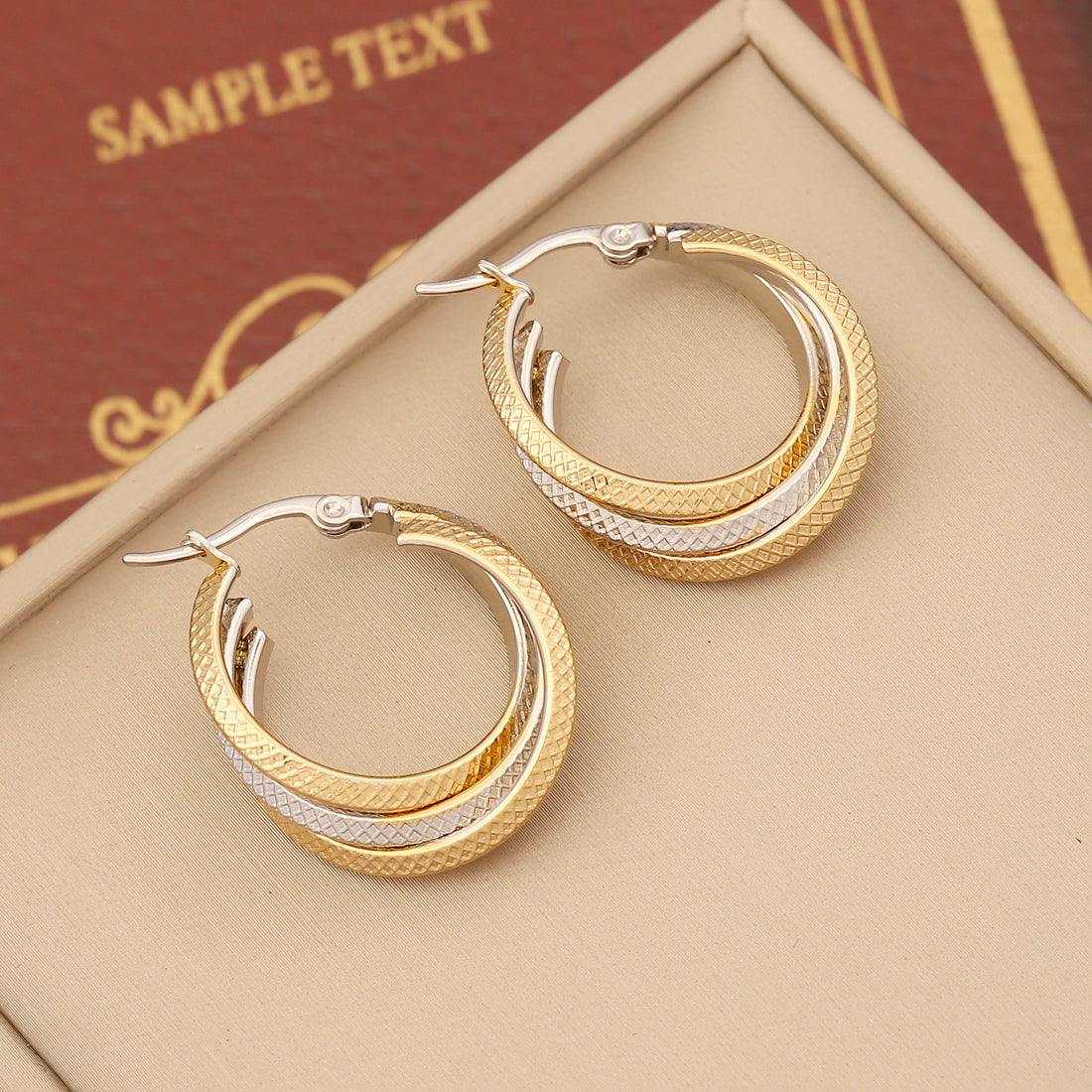 Modern Geometric Stainless Steel Plated Earrings