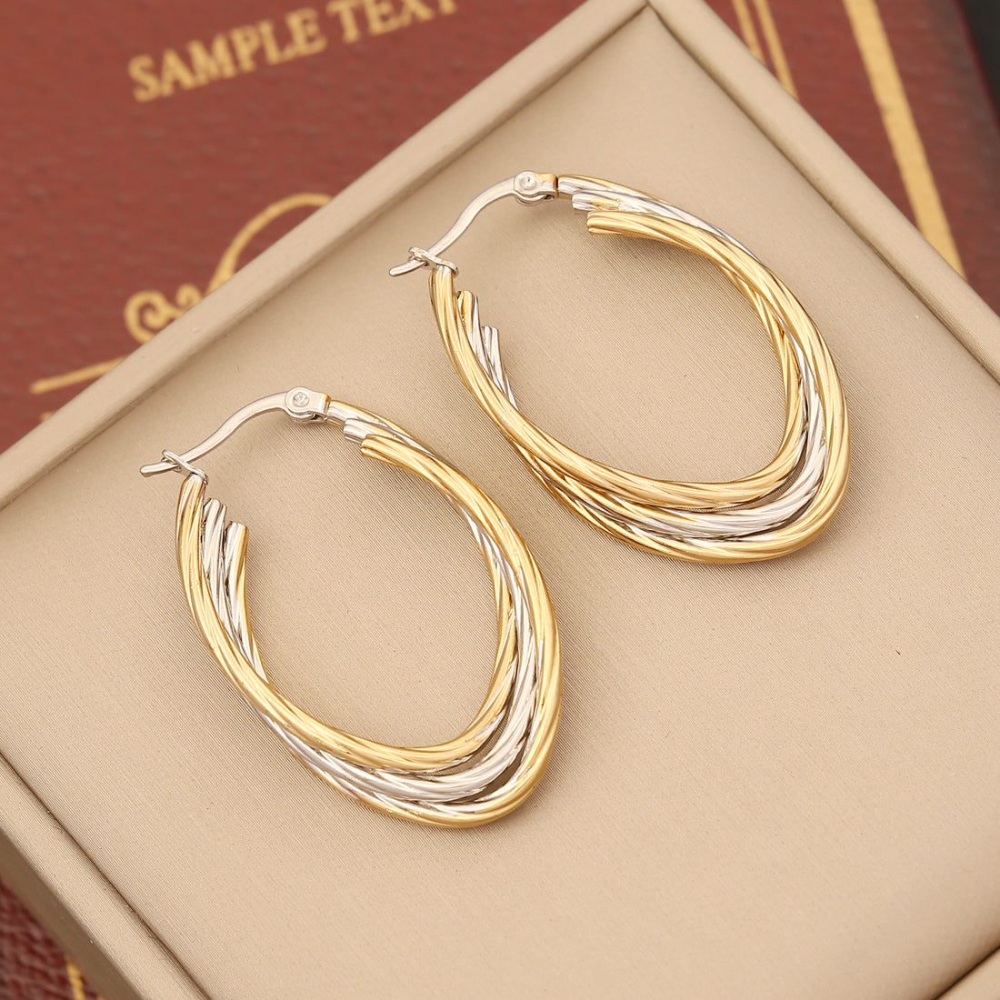 Modern Geometric Stainless Steel Plated Earrings
