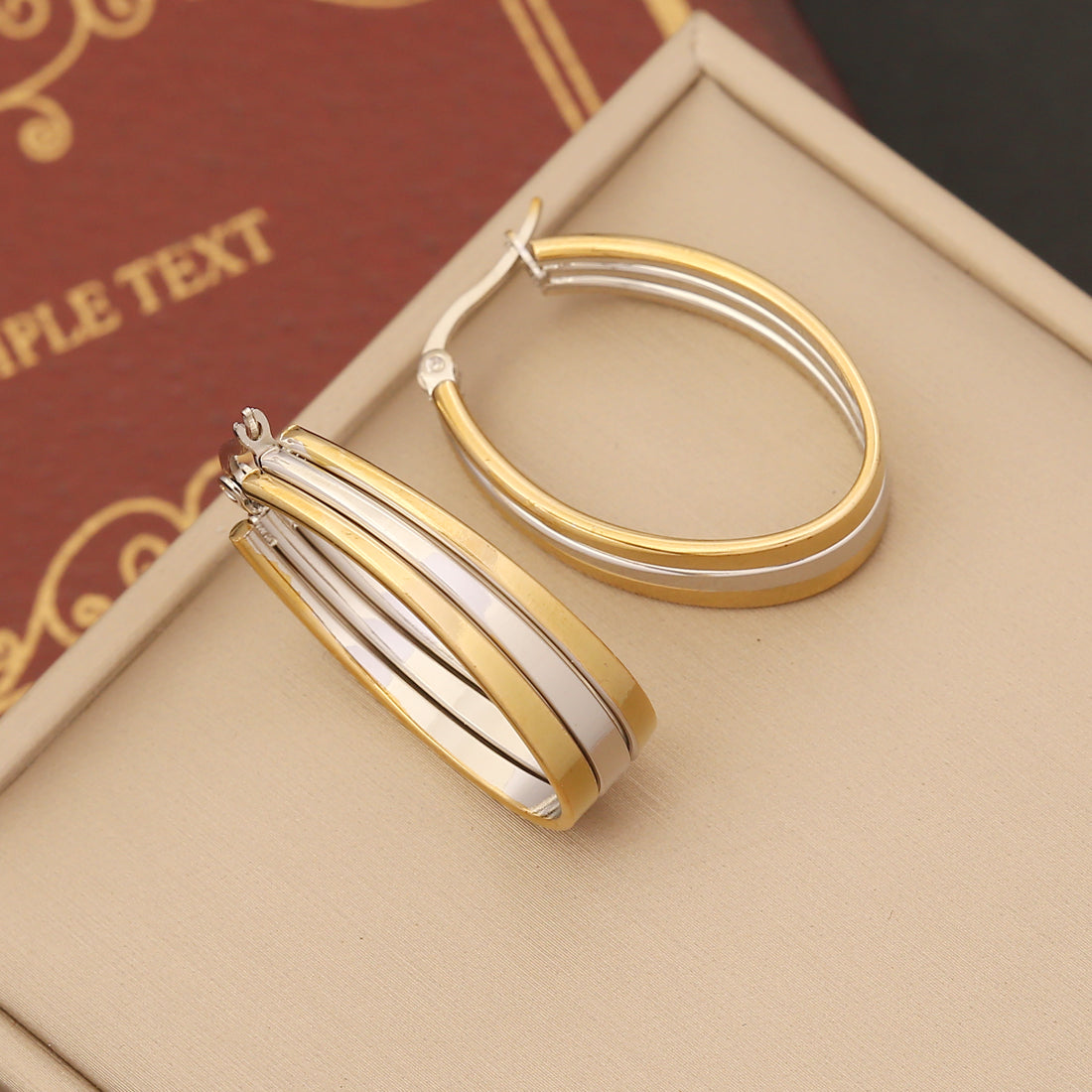 Modern Geometric Stainless Steel Plated Earrings
