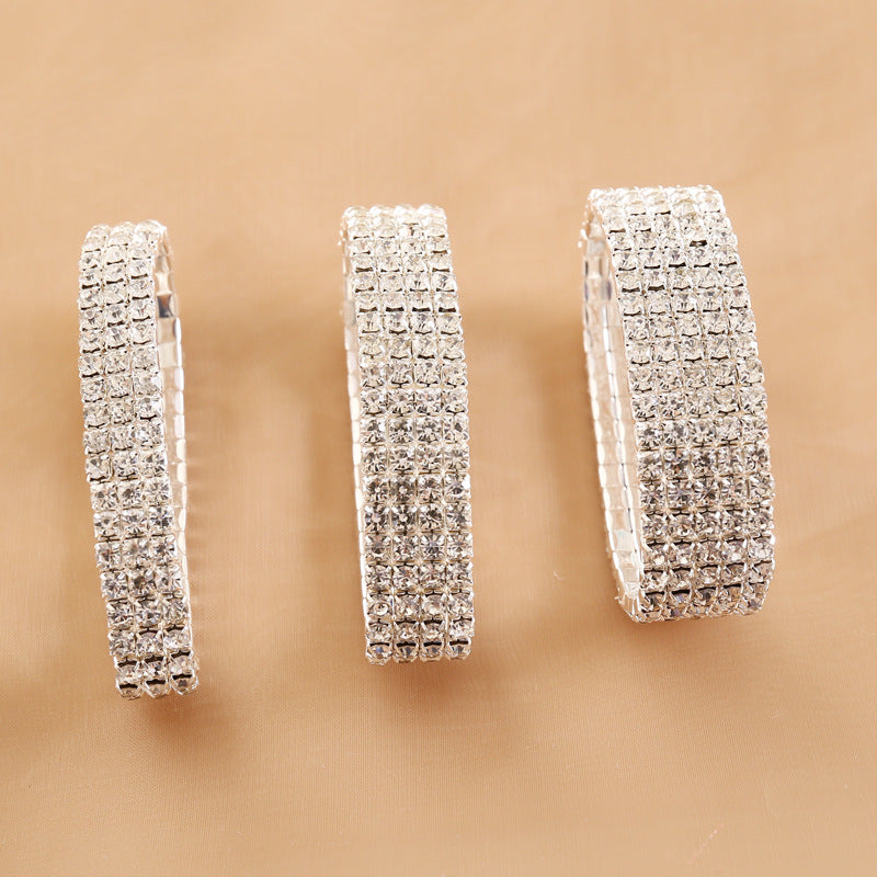 Multi-Layer Full Diamond Bridal Bracelet - Unique Creative Design