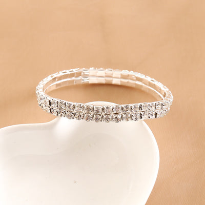Multi-Layer Full Diamond Bridal Bracelet - Unique Creative Design