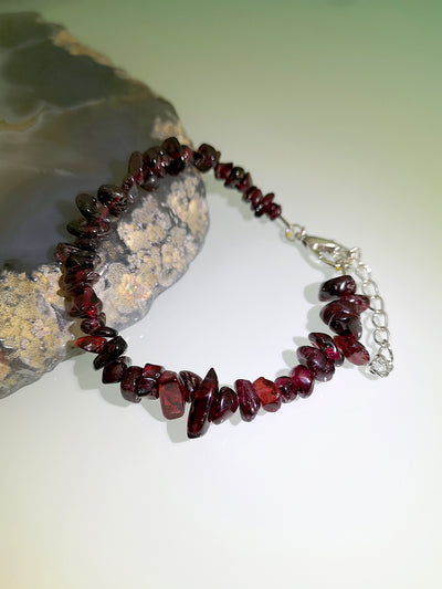 Natural Crystal Amethyst Agate Tourmaline Bracelet with Irregular Stone Beads