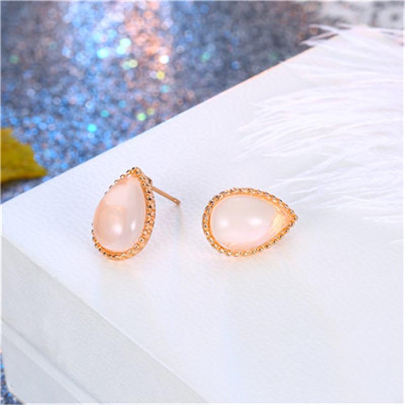 Gold Geometric Teardrop Resin Earrings