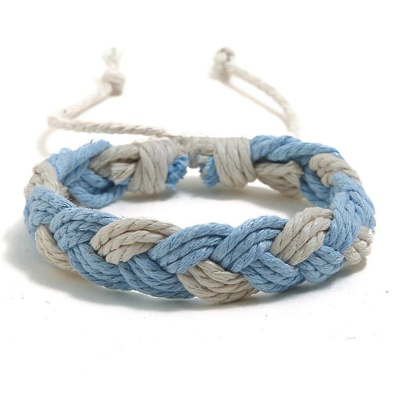 Colorful Hemp Rope Couple Bracelet Ethnic Hand-woven Jewelry