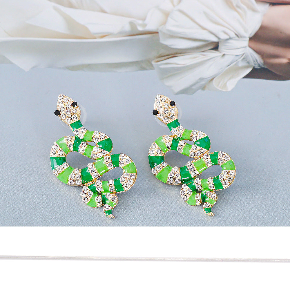 New Creative Snake Design Statement Earrings