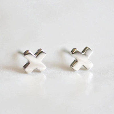 Minimalist Cross Titanium Steel Earrings for Women