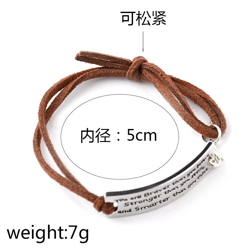 New Fashion Inspirational English Letters Cute Woven Bracelet
