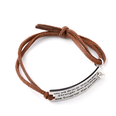 New Fashion Inspirational English Letters Cute Woven Bracelet