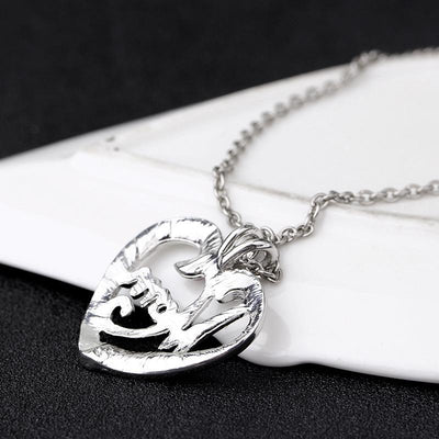 Mother's Day Love Heart Diamond Pendant Necklace