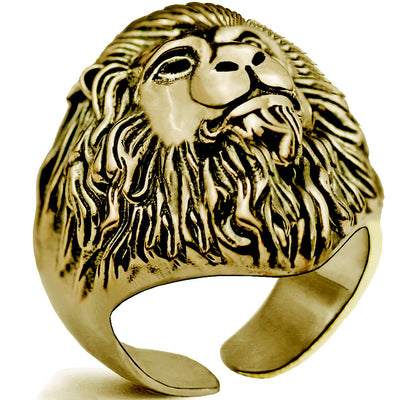 Men's Fashion Punk Lion Head Ring - Animal Shape Jewelry Gift