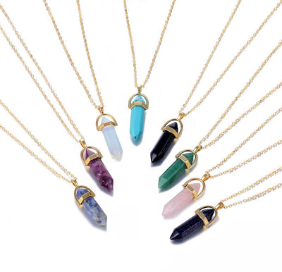 New Fashion Crystal Bullet Pendant Necklace for Men and Women