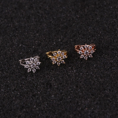 Mini Zircon Flower Cartilage Earrings