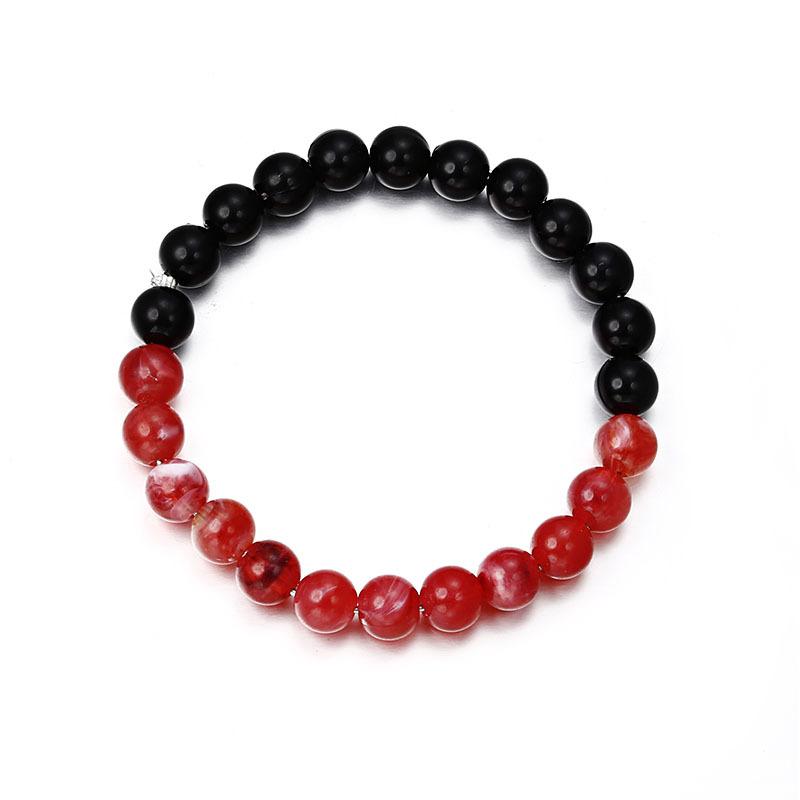 Natural Volcanic Stone Crown Beaded Yoga Bracelet