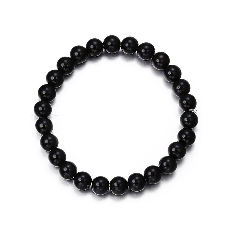 Natural Volcanic Stone Crown Beaded Yoga Bracelet